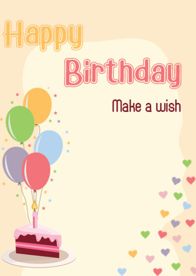 Balloon, Cake & Candles