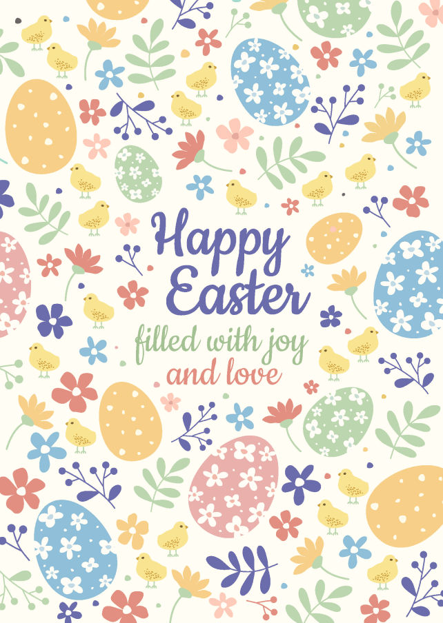 Easter Joy with a lot of Flowers